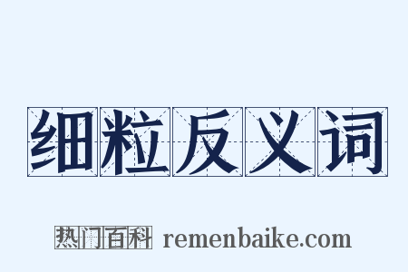 细粒反义词是什么意思的图片